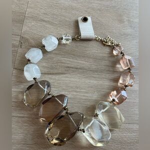 Anthropologie Lillia Colorblocked Necklace Chunky Stone